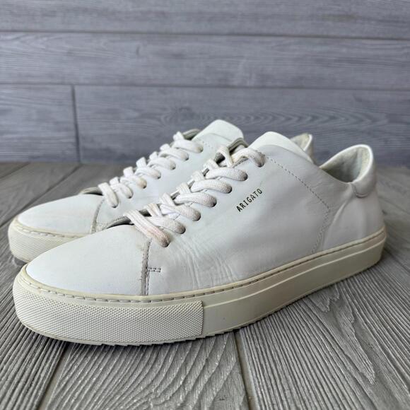 AXEL ARIGATO Clean 90 White Leather Premium Sneakers Men's US 12 / EU 46 - Picture 1 of 11